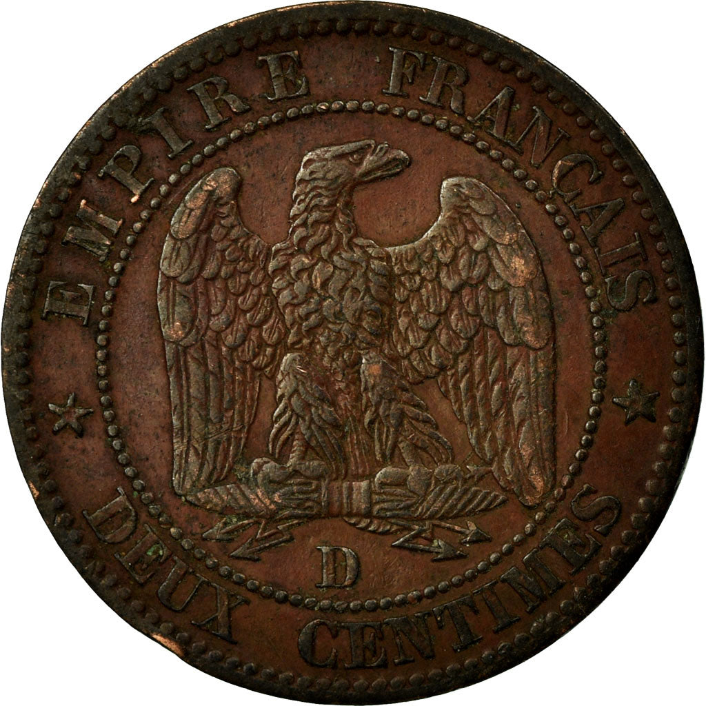 Monnaie, France, Napoleon III, Napoléon III, 2 Centimes, 1855, Lyon, TTB