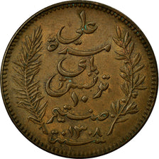 Coin, Tunisia, Ali Bey, 10 Centimes, 1891, Paris, EF(40-45), Bronze, KM:222