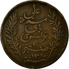 Coin, Tunisia, Ali Bey, 5 Centimes, 1893, Paris, EF(40-45), Bronze, KM:221