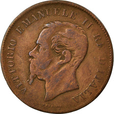 Coin, Italy, Vittorio Emanuele II, 5 Centesimi, 1867, Naples, VF(30-35), Copper