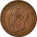Coin, Italy, Vittorio Emanuele II, 5 Centesimi, 1867, Naples, VF(30-35), Copper