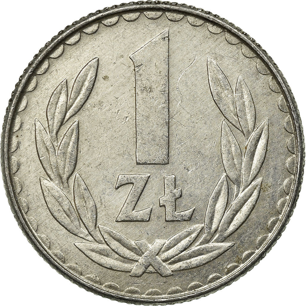 Moeda, Polónia, Zloty, 1988, Warsaw, VF(30-35), Alumínio, KM:49.2