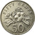 Moneta, Singapur, 50 Cents, 1995, Singapore Mint, VF(30-35), Miedź-Nikiel