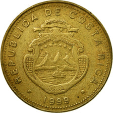 Moneda, Costa Rica, 100 Colones, 1999, BC+, Latón, KM:230a.1