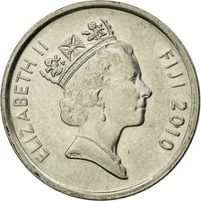 Münze, Fiji, Elizabeth II, 5 Cents, 2010, SS, Nickel plated steel, KM:119