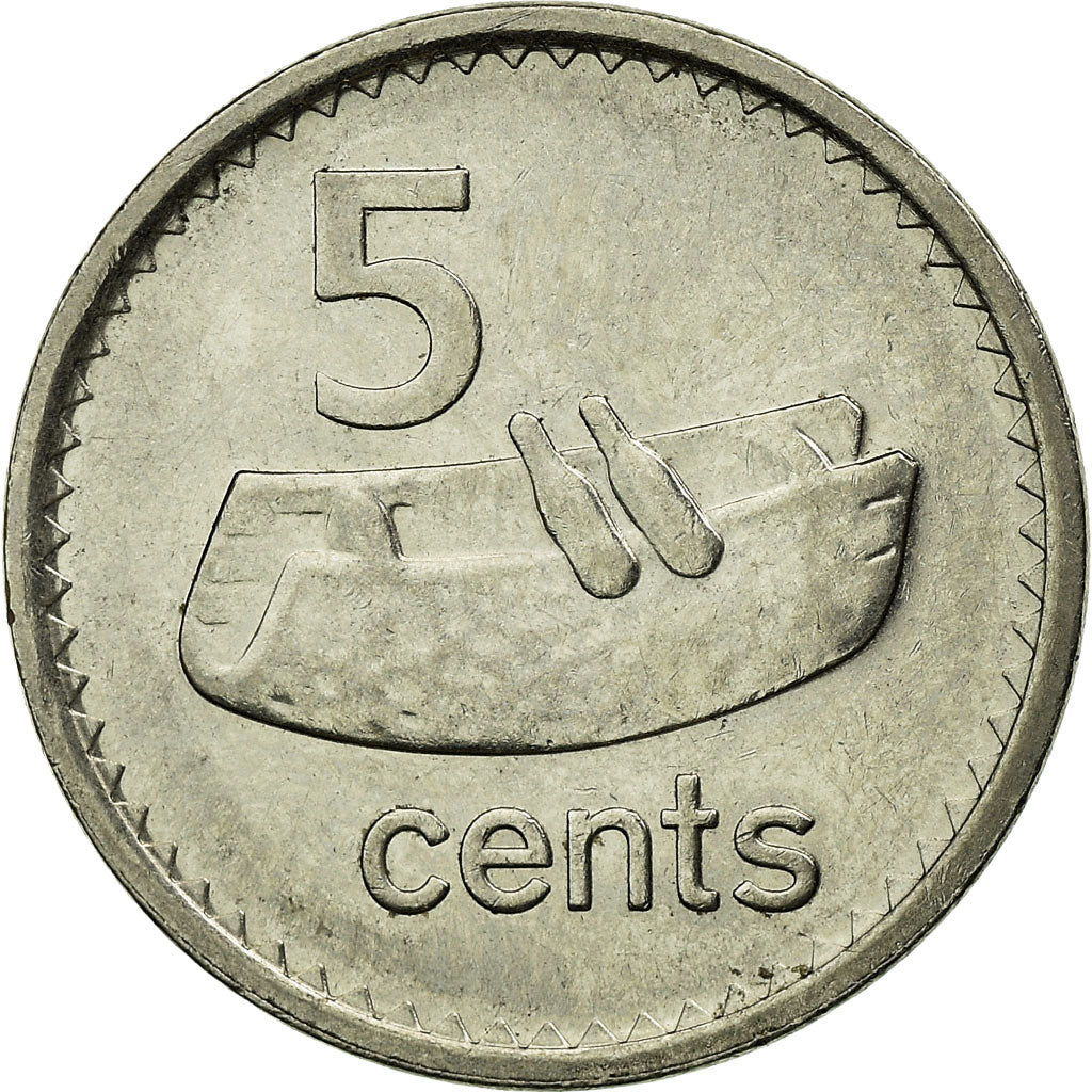 Münze, Fiji, Elizabeth II, 5 Cents, 2010, SS, Nickel plated steel, KM:119