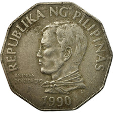 Coin, Philippines, 2 Piso, 1990, VF(20-25), Copper-nickel, KM:244