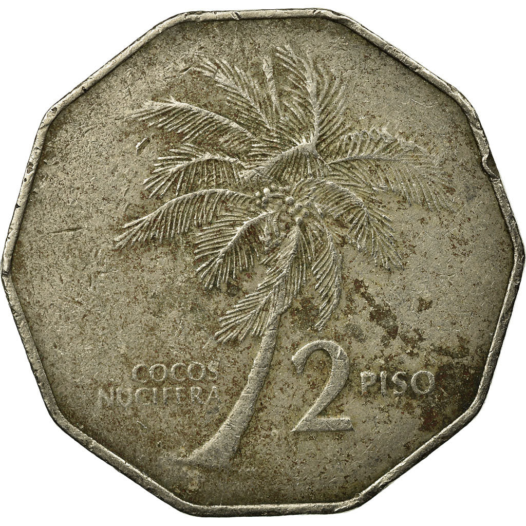 Coin, Philippines, 2 Piso, 1990, VF(20-25), Copper-nickel, KM:244