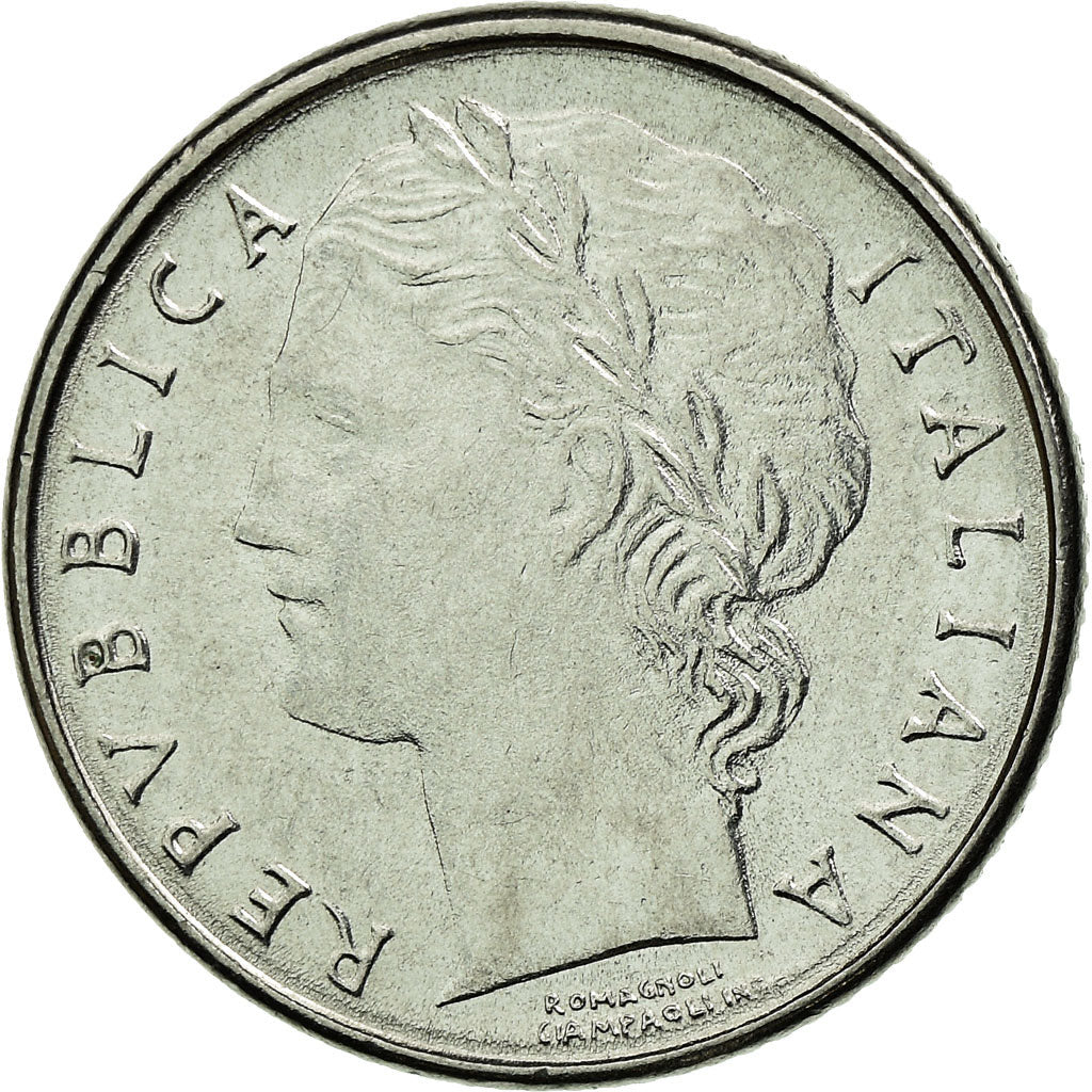 Moneta, Włochy, 100 Lire, 1990, Rome, AU(50-53), Stal nierdzewna, KM:96.2