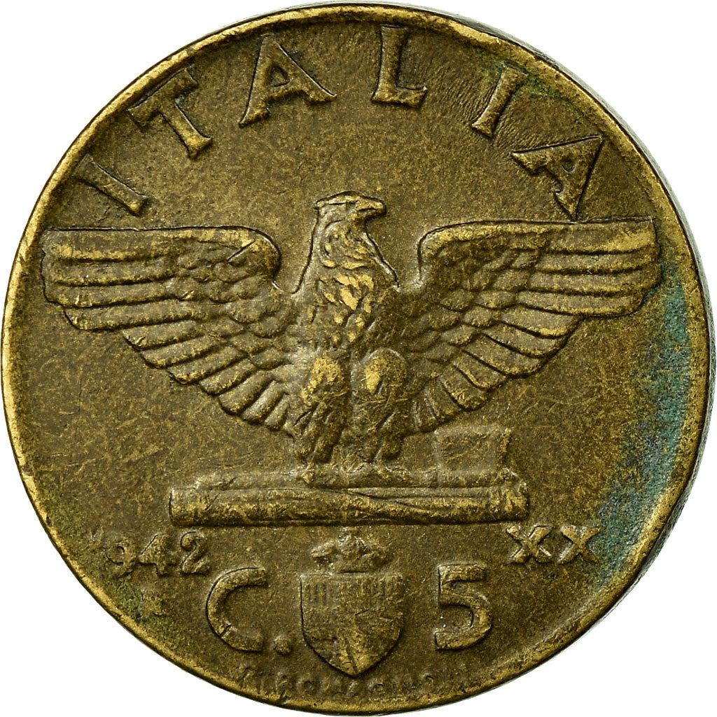 Moneta, Italia, Vittorio Emanuele III, 5 Centesimi, 1942, Rome, MB