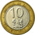 Moeda, Quénia, 10 Shillings, 2010, VF(30-35), Bimetálico, KM:35.2