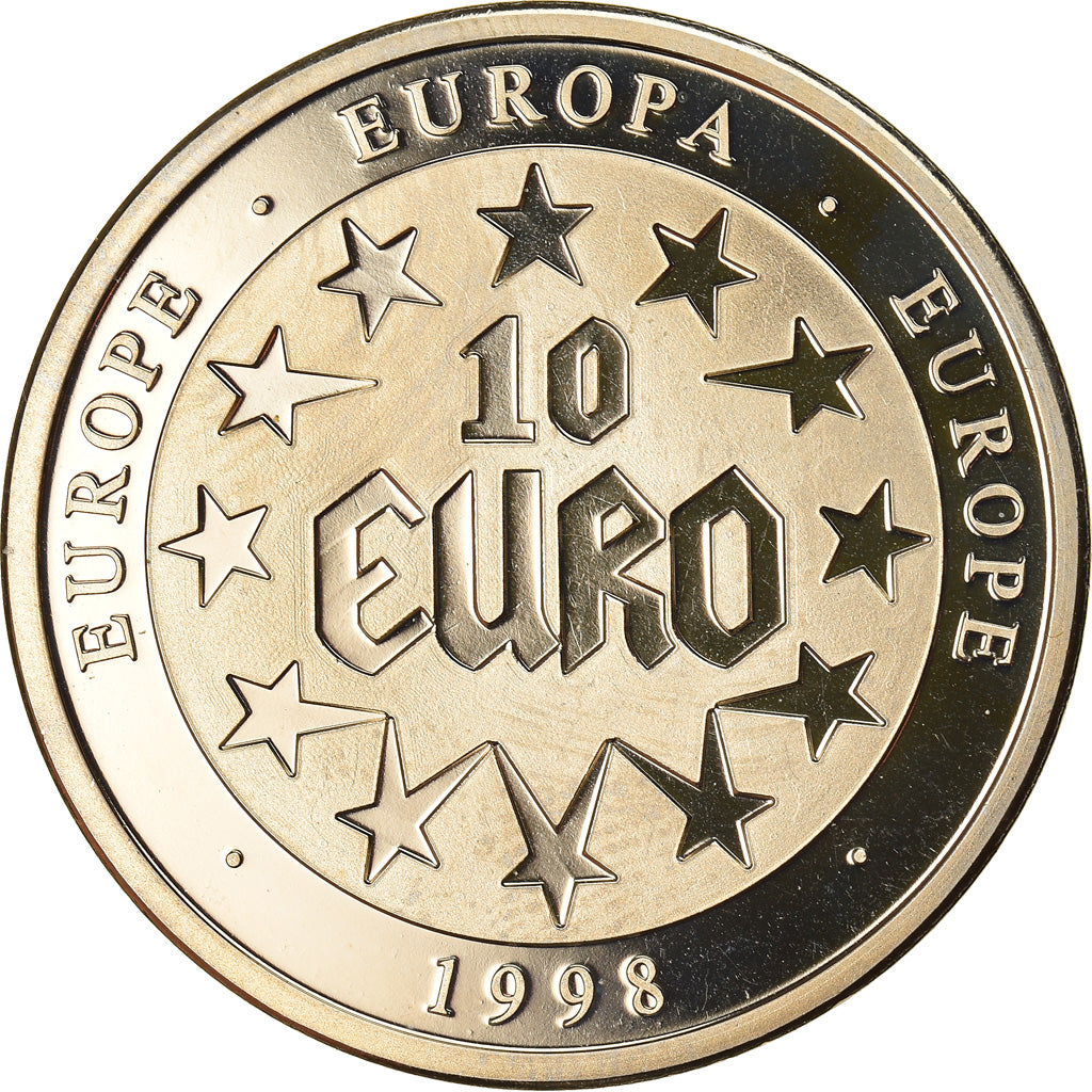 Frankrijk, Medaille, 10 Euro Europa, Politics, Society, War, 1998, FDC