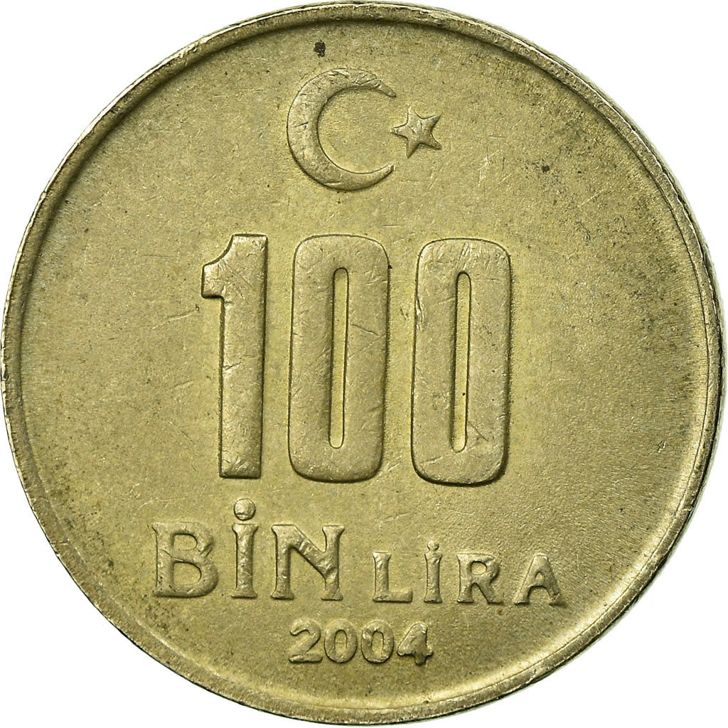 Munten, Turkije, 100000 Lira, 100 Bin Lira, 2004, Istanbul, ZF