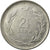 Moneda, Turquía, 2-1/2 Lira, 1969, MBC, Acero inoxidable, KM:893.2