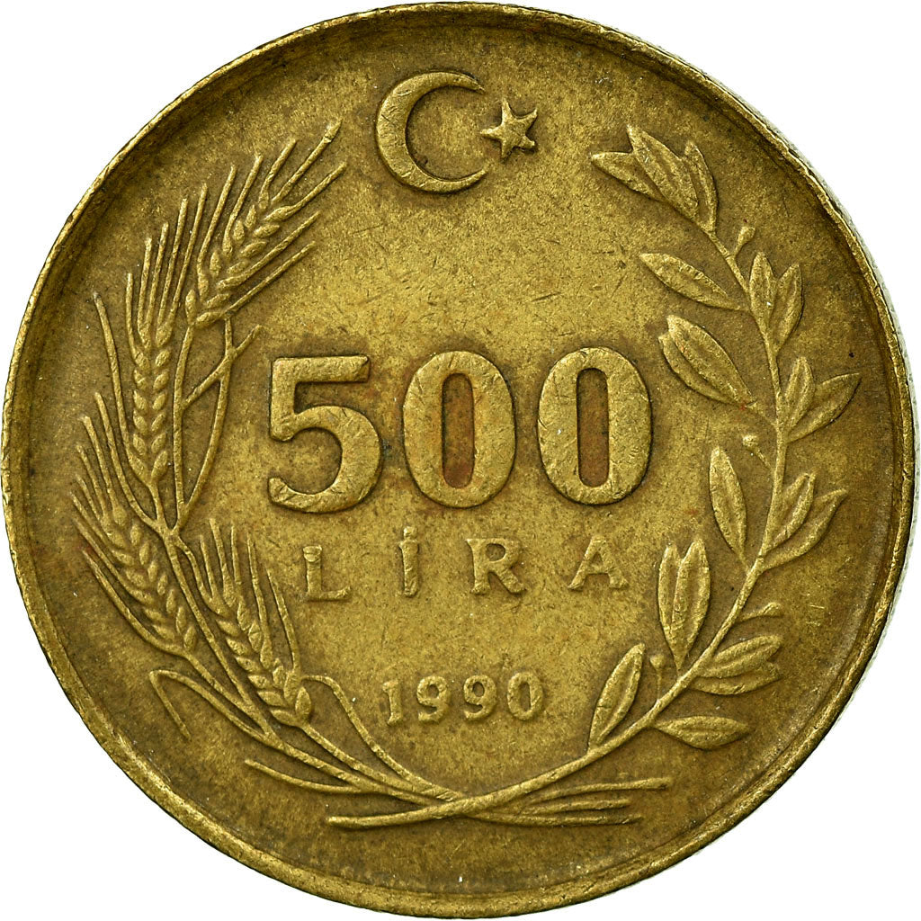 Monnaie, Turquie, 500 Lira, 1990, TB+, Aluminum-Bronze, KM:989