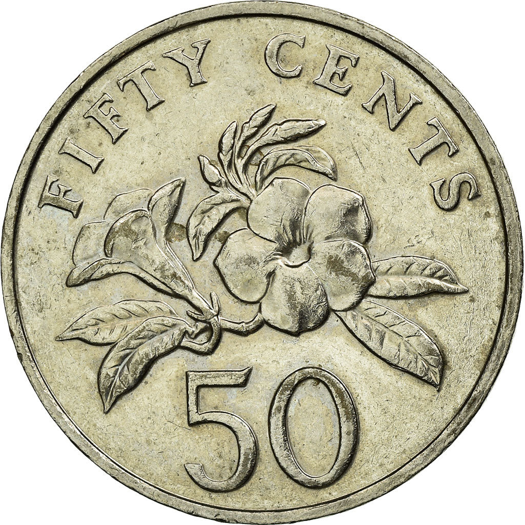 Coin, Singapore, 50 Cents, 2009, Singapore Mint, EF(40-45), Copper-nickel