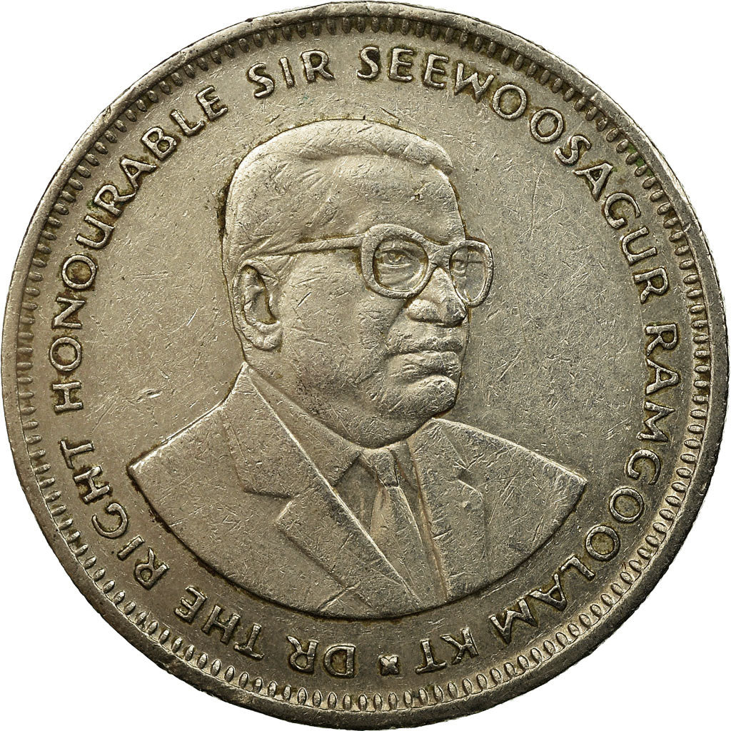 Moneta, Mauritius, Rupee, 1991, MB+, Rame-nichel, KM:55