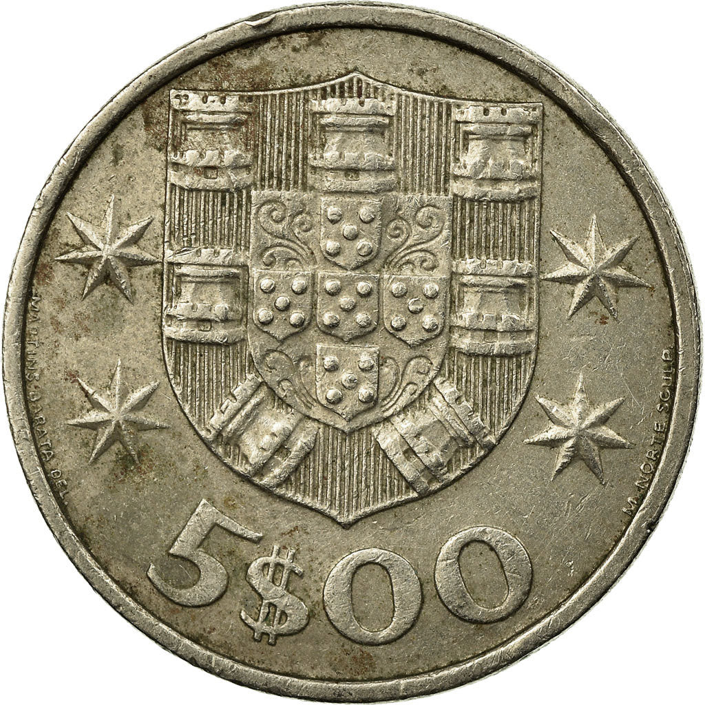 Monnaie, Portugal, 5 Escudos, 1980, TB+, Copper-nickel, KM:591