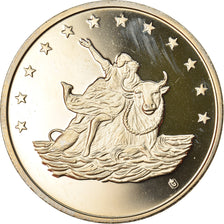 Francia, medaglia, 10 Euro Europa, Politics, Society, War, 1998, FDC, Copper