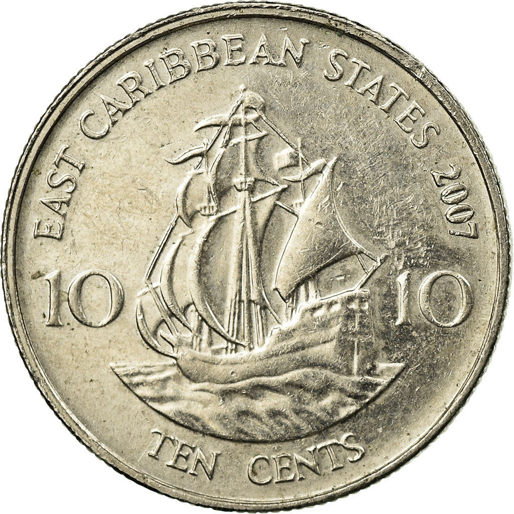Munten, Staten van de oostelijke Caraïben, Elizabeth II, 10 Cents, 2007