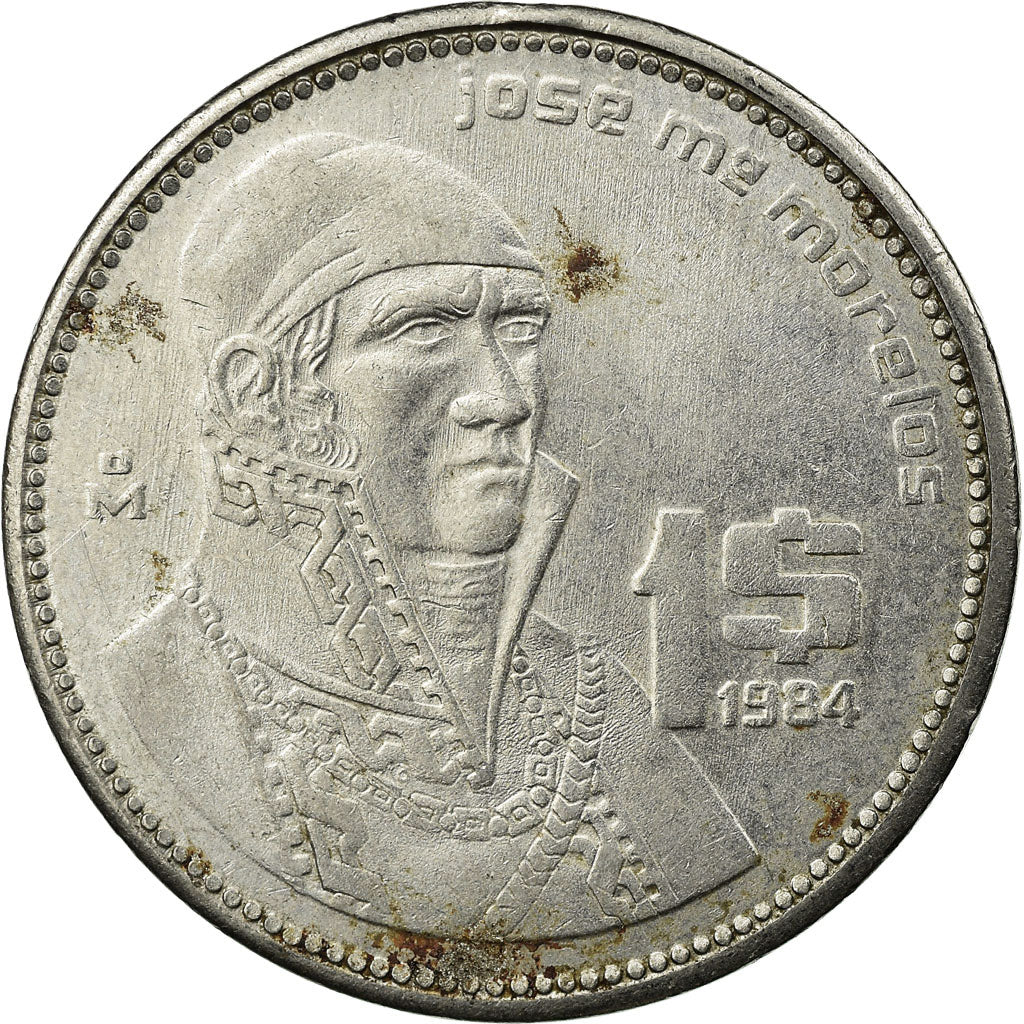 Monnaie, Mexique, Peso, 1984, Mexico City, TB+, Stainless Steel, KM:496