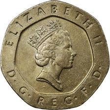 Moeda, Grã-Bretanha, Elizabeth II, 20 Pence, 1997, EF(40-45), Cobre-níquel