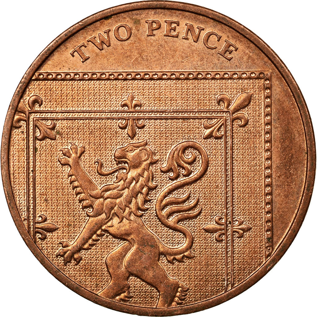 Coin, Great Britain, Elizabeth II, 2 Pence, 2011, EF(40-45), Copper Plated