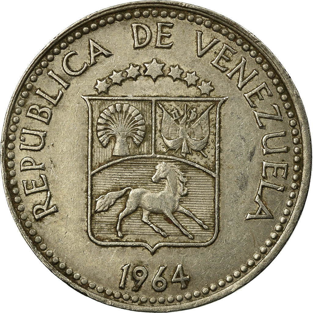 Moneta, Venezuela, 5 Centimos, 1964, Madrid, BB, Rame-nichel, KM:38.2