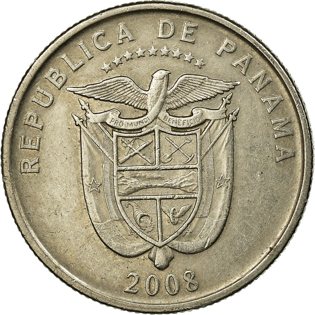Moneta, Panama, 1/4 Balboa, 2008, Royal Canadian Mint, BB, Rame ricoperto in