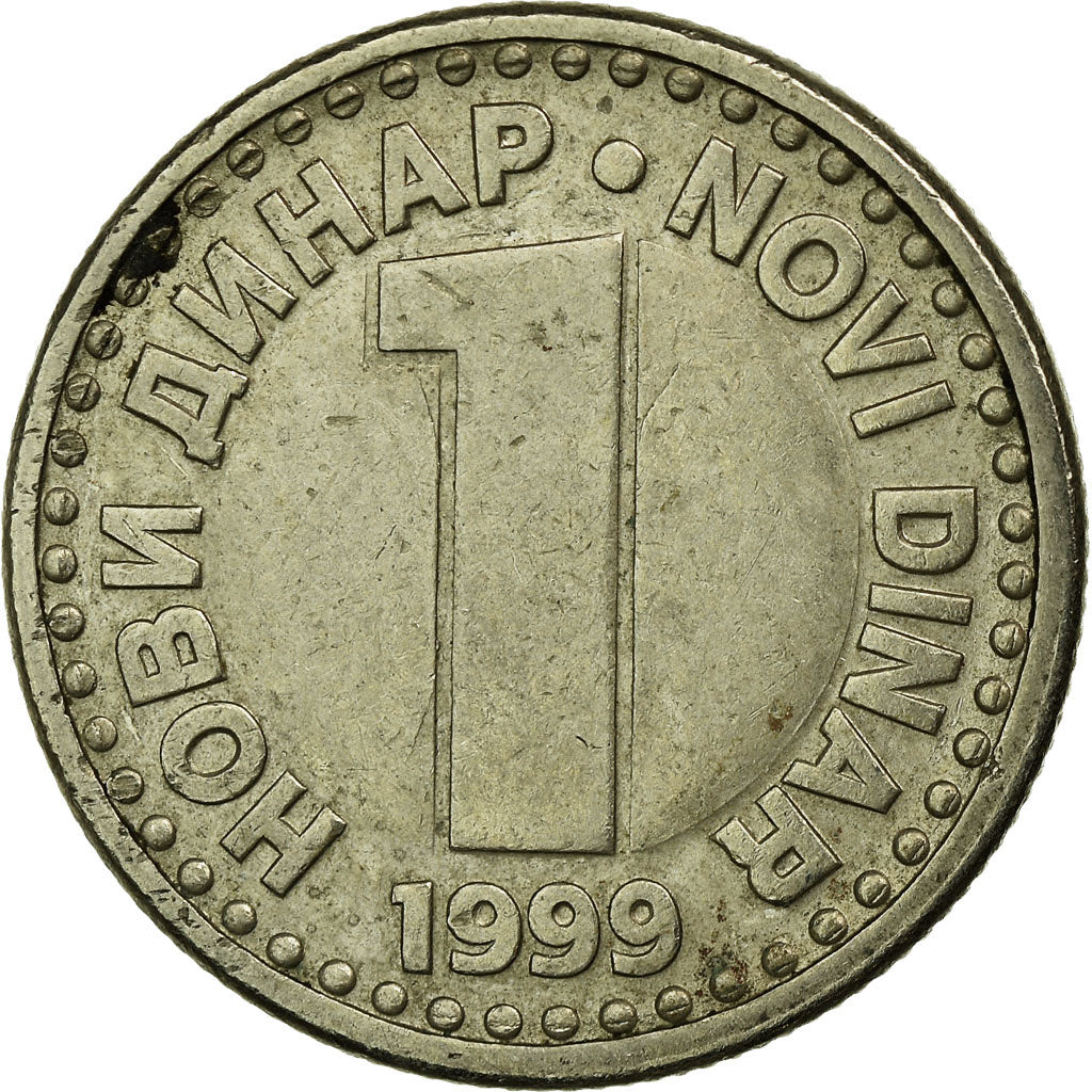 Moeda, Jugoslávia, Novi Dinar, 1999, VF(30-35), Cobre-Níquel-Zinco, KM:168