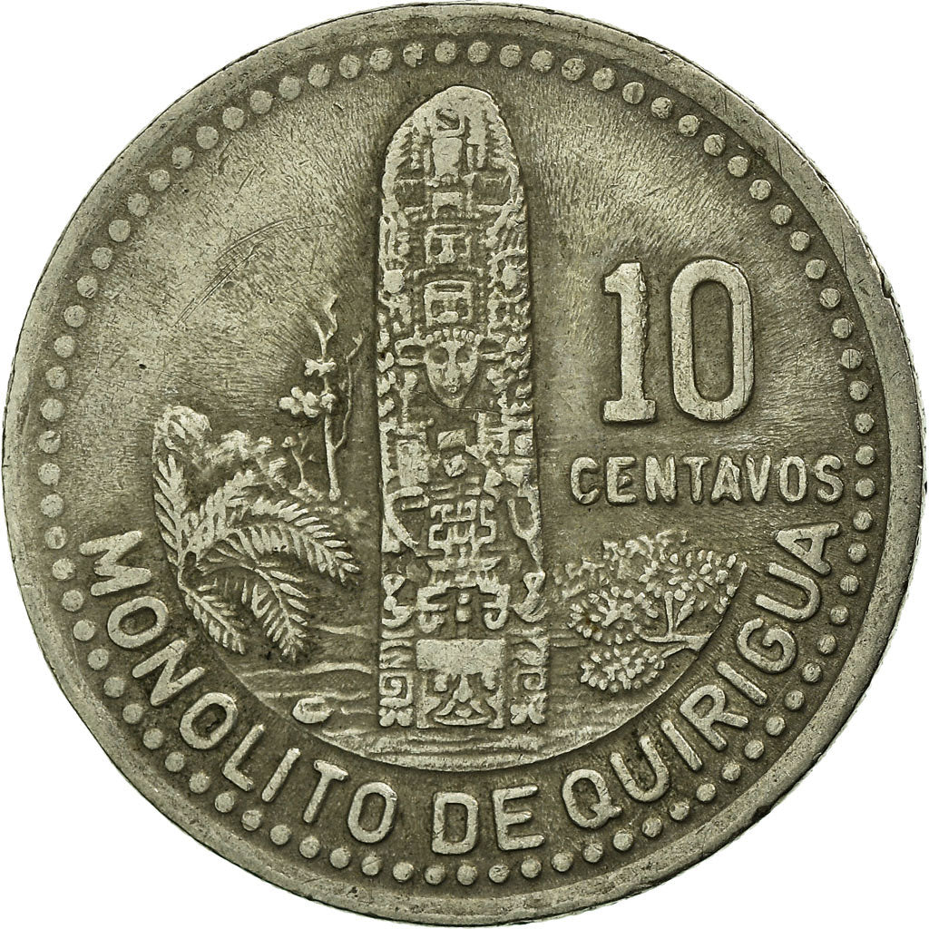 Coin, Guatemala, 10 Centavos, 1993, EF(40-45), Copper-nickel, KM:277.5