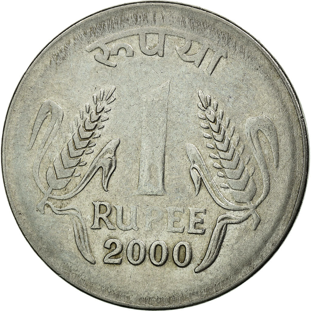Moneda, INDIA-REPÚBLICA, Rupee, 2000, BC+, Acero inoxidable, KM:92.2
