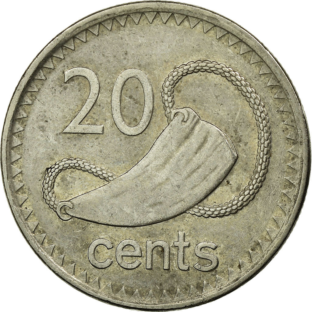 Munten, Fiji, Elizabeth II, 20 Cents, 2009, ZF, Nickel plated steel, KM:121