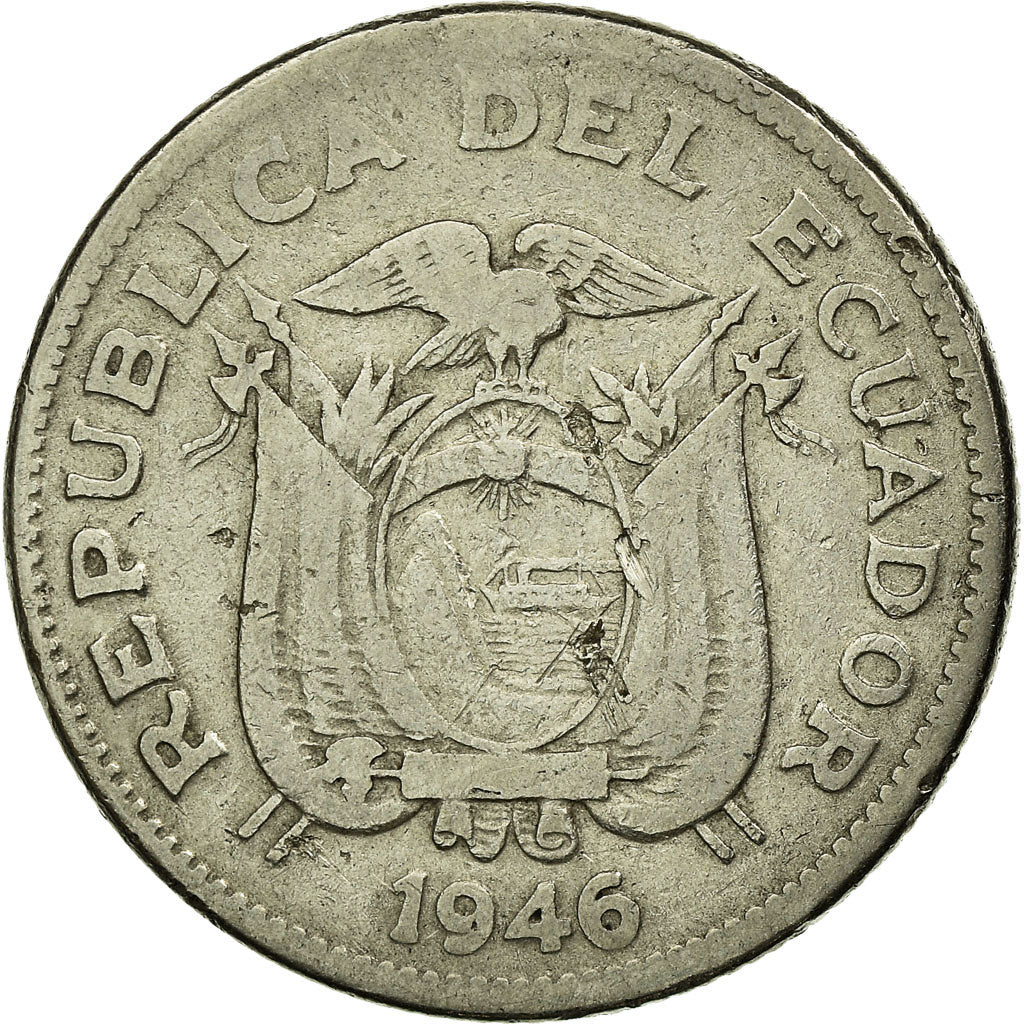 Moeda, Equador, Sucre, Un, VF(30-35), Níquel, KM:78.2