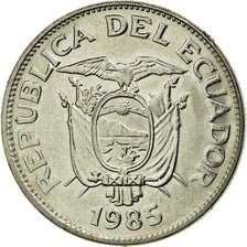 Coin, Ecuador, 50 Centavos, Cincuenta, 1985, EF(40-45), Nickel Clad Steel, KM:87