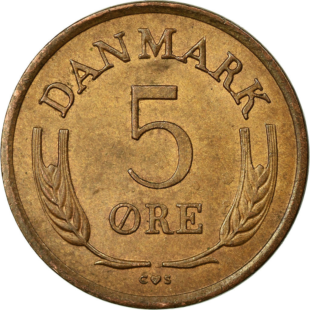 Monnaie, Danemark, Frederik IX, 5 Öre, 1964, Copenhagen, TB+, Bronze, KM:848.1