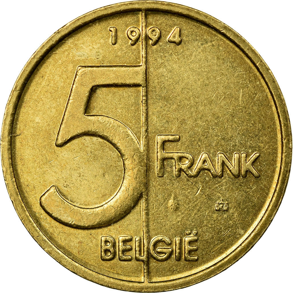 Coin, Belgium, Albert II, 5 Francs, 5 Frank, 1994, Brussels, VF(30-35)