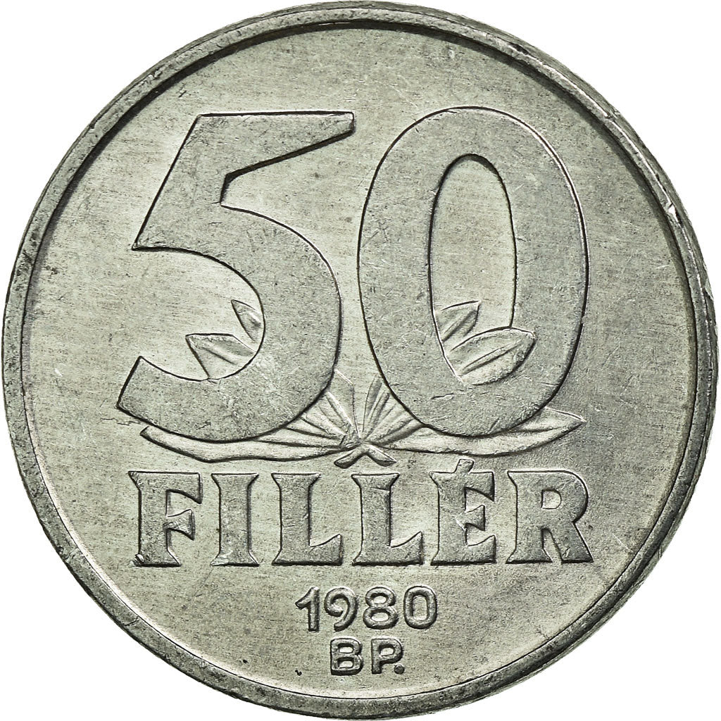 Coin, Hungary, 50 Fillér, 1980, Budapest, EF(40-45), Aluminum, KM:574