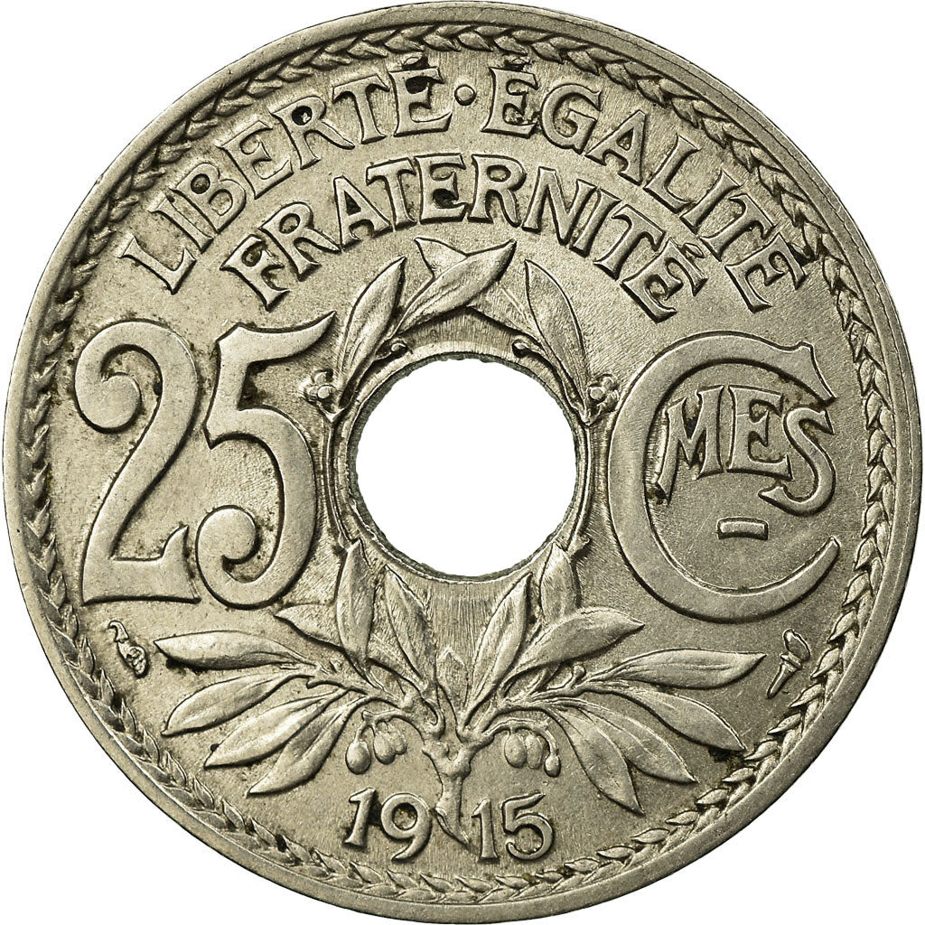 Monnaie, France, Lindauer, 25 Centimes, 1915, TB+, Nickel, Gadoury:379, KM:867
