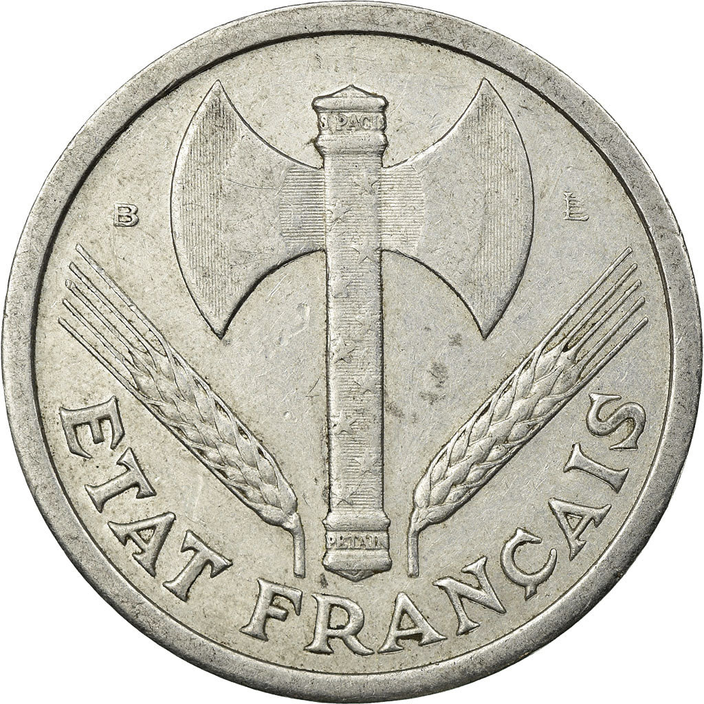 Coin, France, Bazor, 2 Francs, 1943, Beaumont - Le Roger, EF(40-45), Aluminum