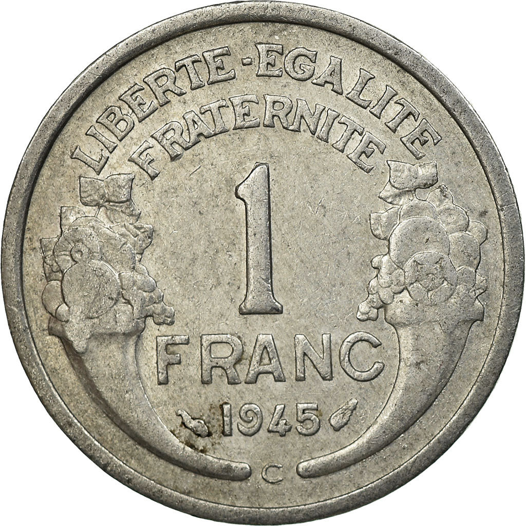 Coin, France, Morlon, Franc, 1945, Castelsarrasin, EF(40-45), Aluminum