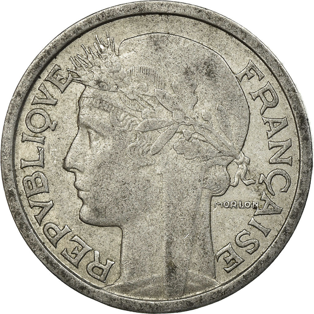 Moneta, Francia, Morlon, Franc, 1958, Beaumont - Le Roger, MB+, Alluminio