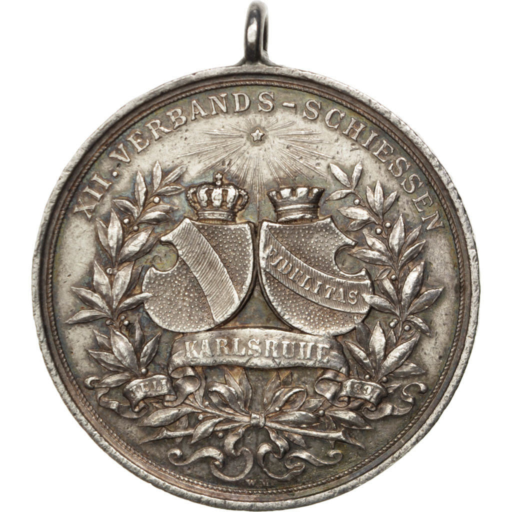 Germania, medaglia, Karlsruhe, BB+, Argento