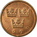 Moneta, Svezia, Carl XVI Gustaf, 50 Öre, 1999, MB+, Bronzo, KM:878