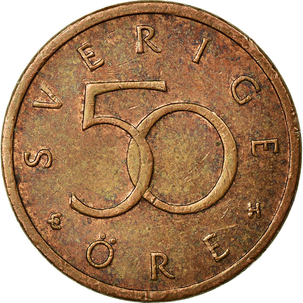 Moneta, Svezia, Carl XVI Gustaf, 50 Öre, 2003, MB+, Bronzo, KM:878
