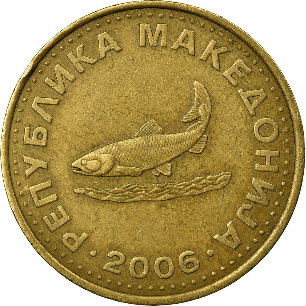 Coin, Macedonia, 2 Denari, 2006, VF(30-35), Brass, KM:3
