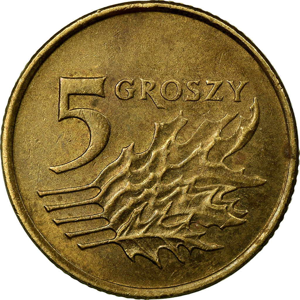 Coin, Poland, 5 Groszy, 1998, Warsaw, VF(30-35), Brass, KM:278