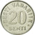 Moneta, Estonia, 20 Senti, 2004, no mint, EF(40-45), Nickel platerowany stalą