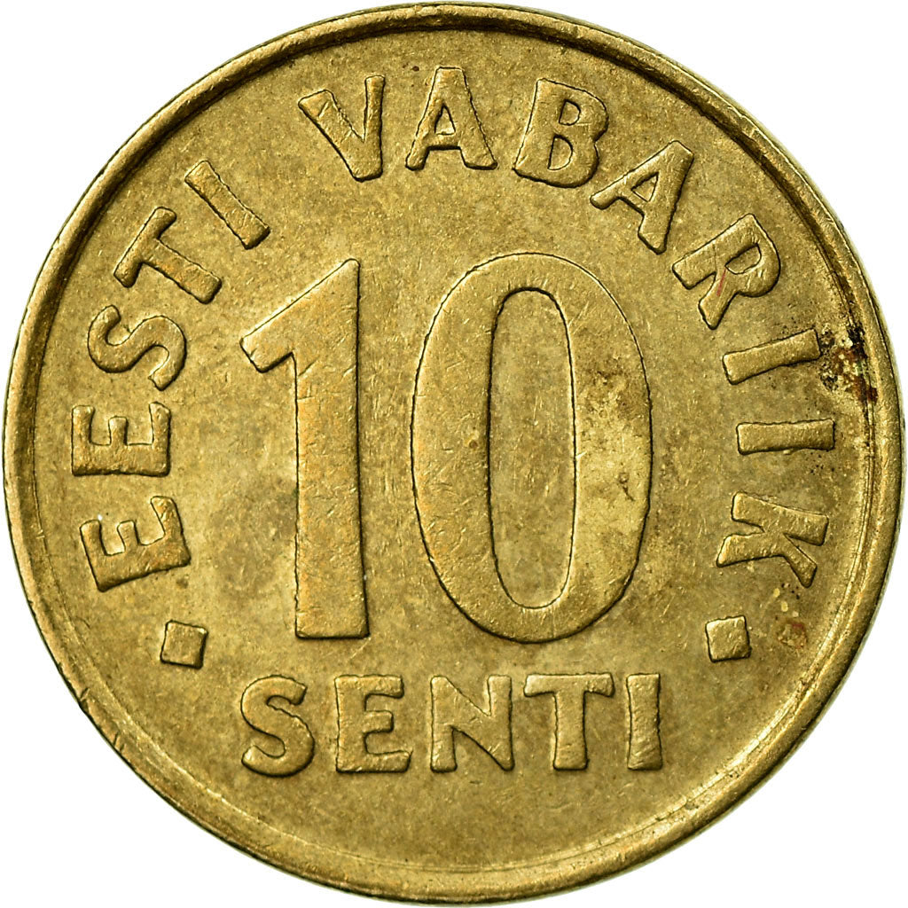 Moneta, Estonia, 10 Senti, 1998, no mint, MB+, Alluminio-bronzo, KM:22