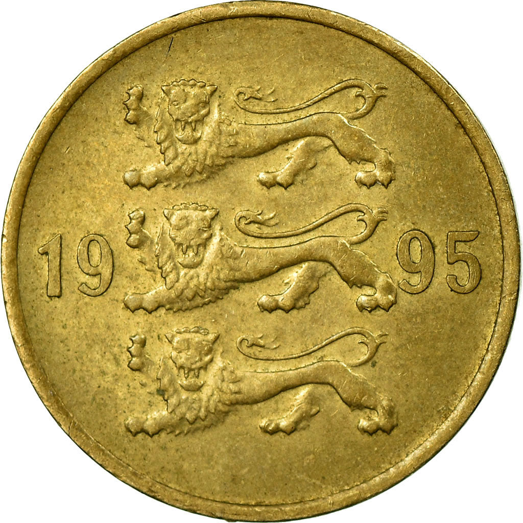 Coin, Estonia, 5 Senti, 1995, EF(40-45), Aluminum-Bronze, KM:21